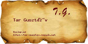 Tar Gusztáv névjegykártya