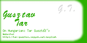 gusztav tar business card